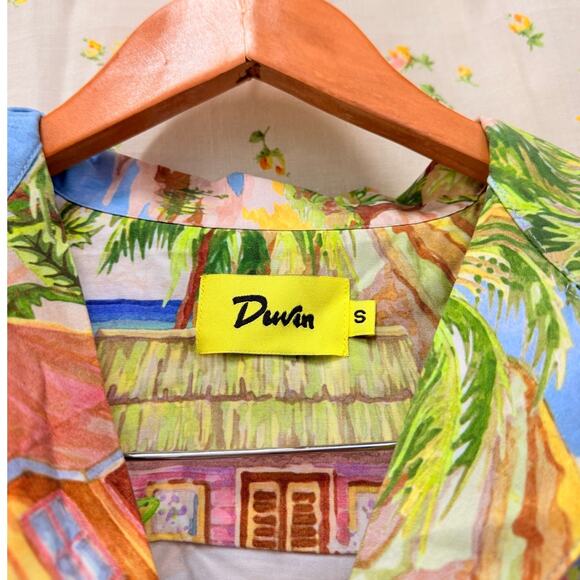 Duvin NEW Vacation Daze Buttonup Tencel Small Spring Summer Bahams Hawaii - Picture 4 of 4